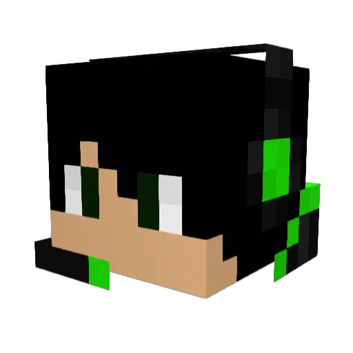 UmTI_ Minecraft avatar head, 3D render