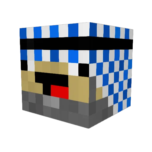 Um_Adam Minecraft avatar head, 3D render