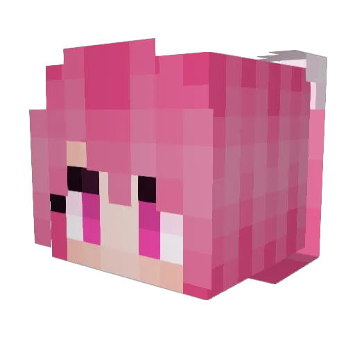 UmaGumela Minecraft avatar head, 3D render