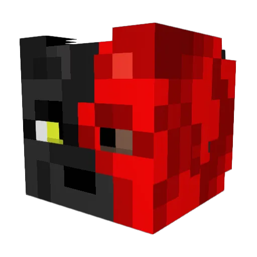 Umaan Minecraft avatar head, 3D render