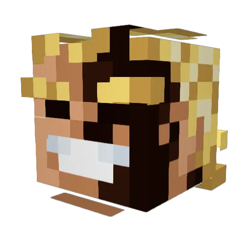 UmadGen Minecraft avatar head, 3D render