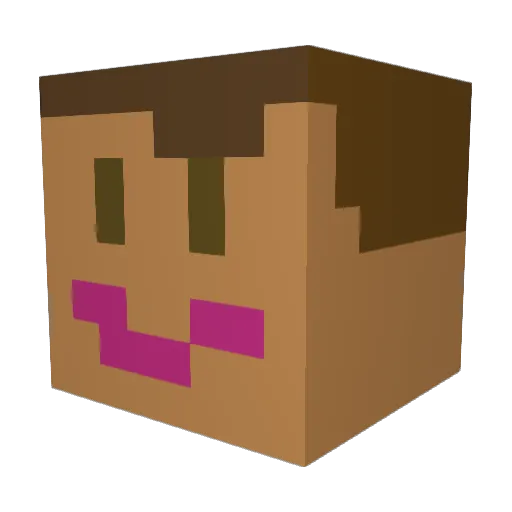 Umamikaas Minecraft avatar head, 3D render