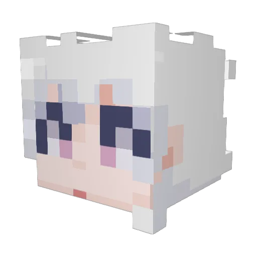 Umaru03 Minecraft avatar head, 3D render