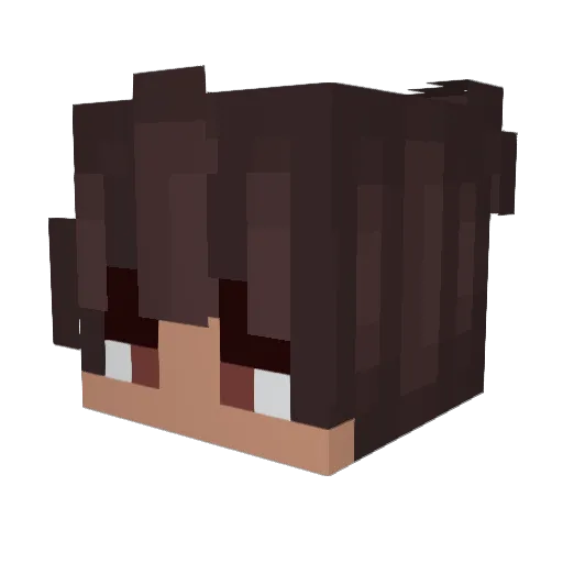 UmasXD Minecraft avatar head, 3D render