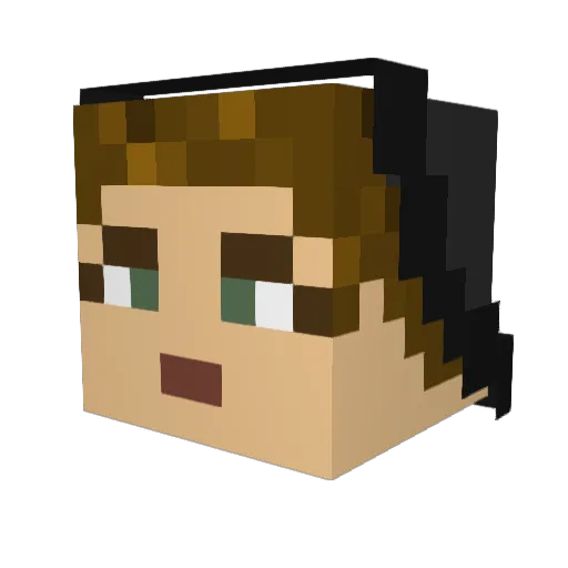 UmberCrazy42 Minecraft avatar head, 3D render