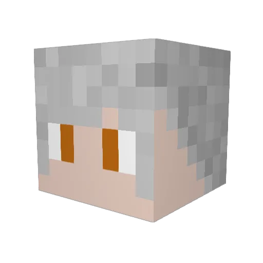 UmberNuts Minecraft avatar head, 3D render