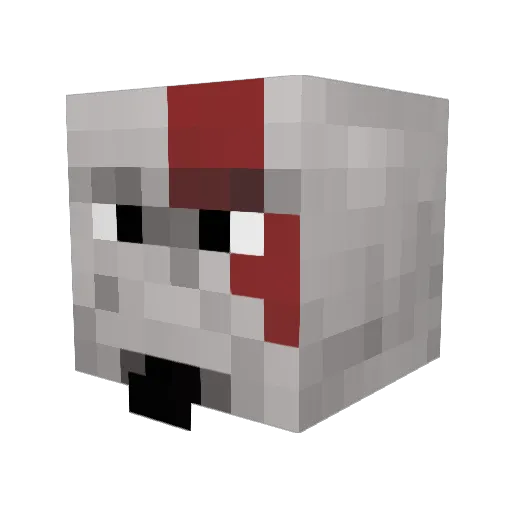 UmberVino Minecraft avatar head, 3D render