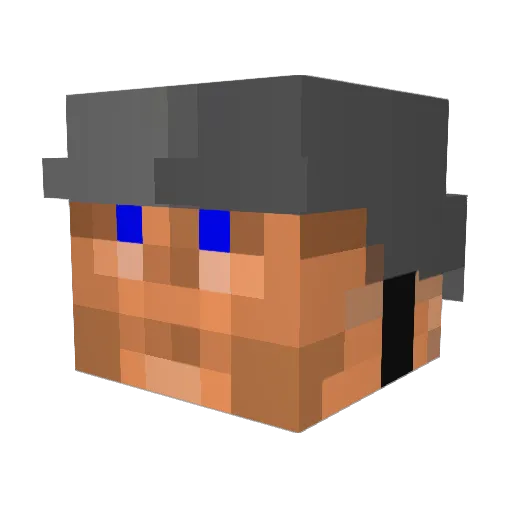 Umbert Minecraft avatar head, 3D render
