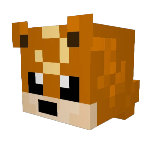Umbr Minecraft avatar head, 3D render