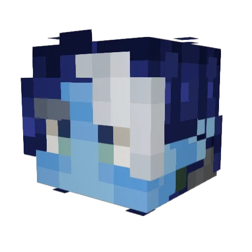 UmbraDominus03 Minecraft avatar head, 3D render