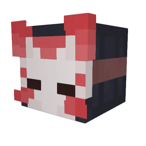 UmbraEmerald Minecraft avatar head, 3D render