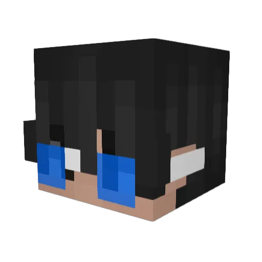 UmbraGUI Minecraft avatar head, 3D render