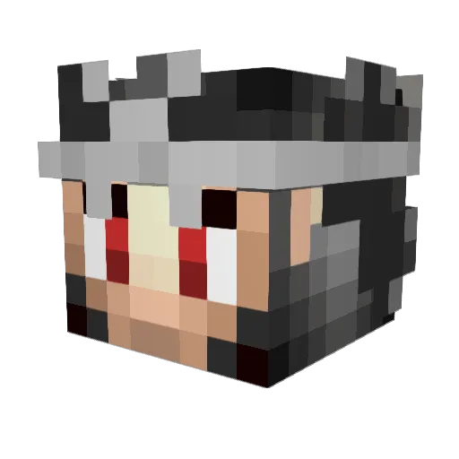 UmbraKin Minecraft avatar head, 3D render
