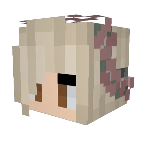UmbraMoon Minecraft avatar head, 3D render