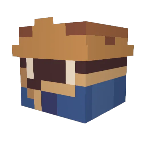 UmbraUrsine Minecraft avatar head, 3D render