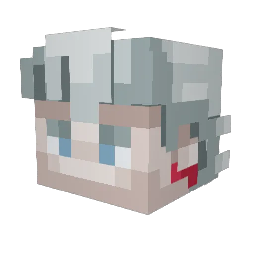 Umbra_Killer Minecraft avatar head, 3D render