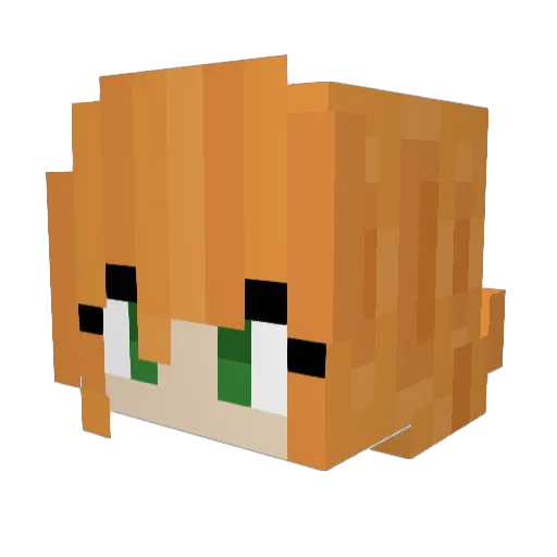 UmbralKarma Minecraft avatar head, 3D render