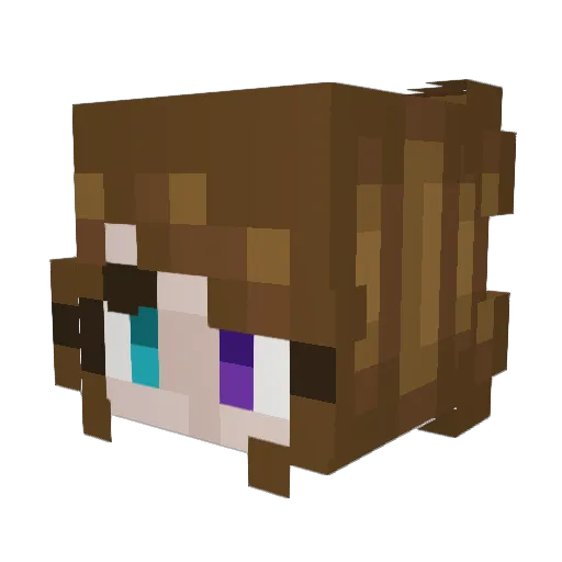 Umbreea_ Minecraft avatar head, 3D render