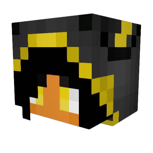 Umbreeoonn Minecraft avatar head, 3D render