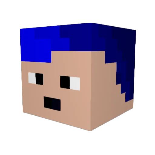 Umbreon97 Minecraft avatar head, 3D render