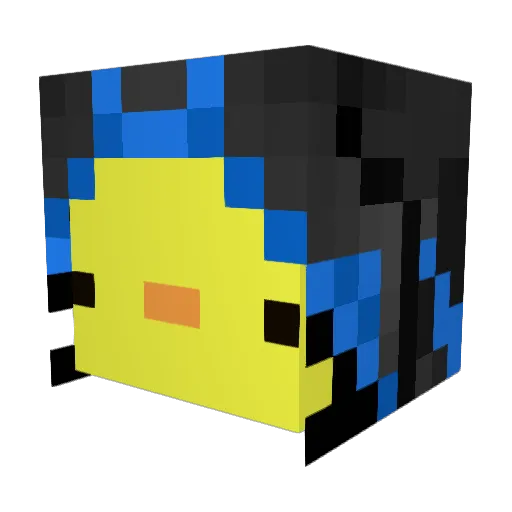 Umbreon_ Minecraft avatar head, 3D render
