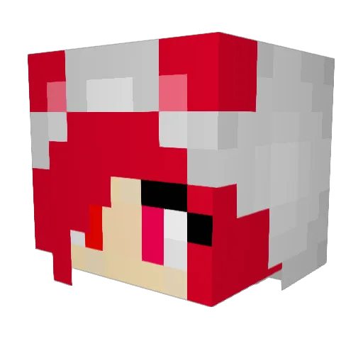 Umbreonie Minecraft avatar head, 3D render