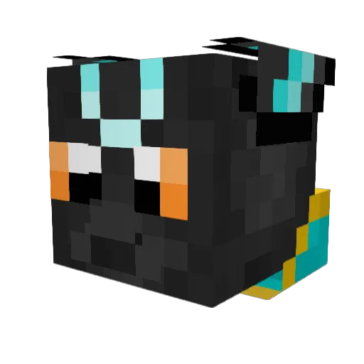 Umbreonik Minecraft avatar head, 3D render
