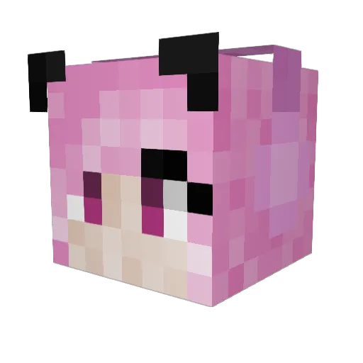 Umbreux Minecraft avatar head, 3D render
