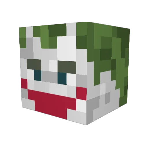 Umcadiarak Minecraft avatar head, 3D render