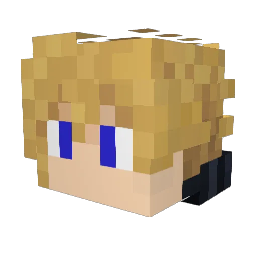 UmeTaron Minecraft avatar head, 3D render