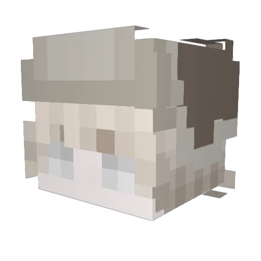 Umelii Minecraft avatar head, 3D render