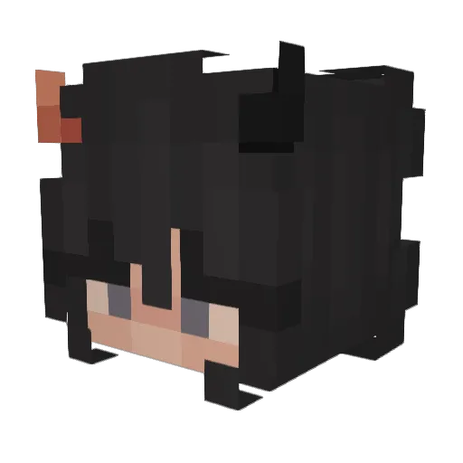 Umetah Minecraft avatar head, 3D render