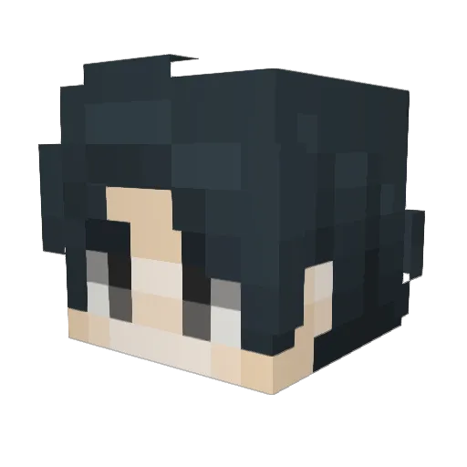 Umicey Minecraft avatar head, 3D render
