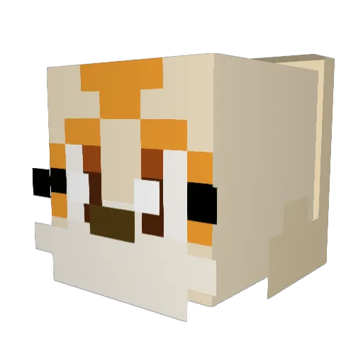 UmikoTanooki Minecraft avatar head, 3D render