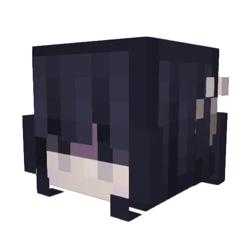 Umiloo Minecraft avatar head, 3D render