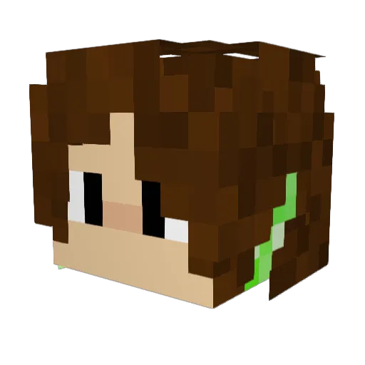 Uminds Minecraft avatar head, 3D render