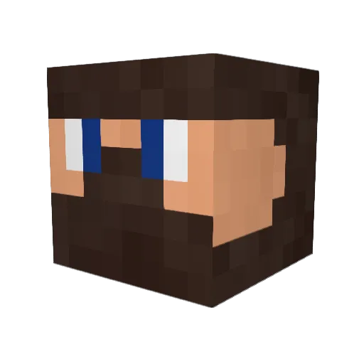 Uminily Minecraft avatar head, 3D render
