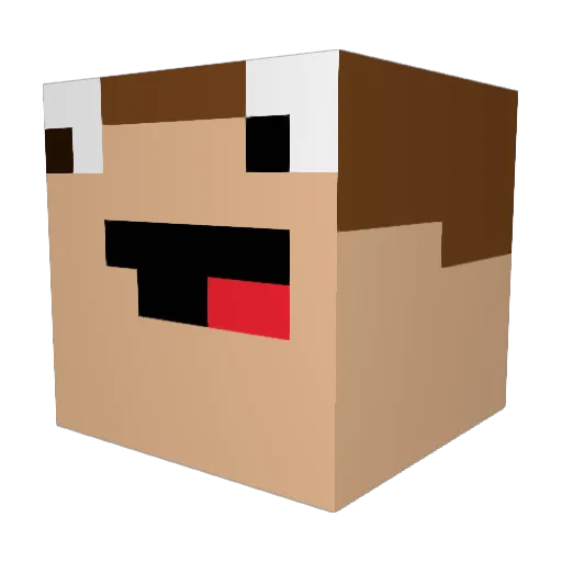 Ummemann Minecraft avatar head, 3D render