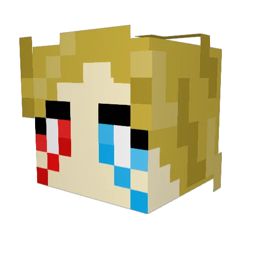 UmmmHi1 Minecraft avatar head, 3D render