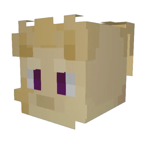 Umni4 Minecraft avatar head, 3D render