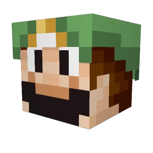 Umpmis Minecraft avatar head, 3D render