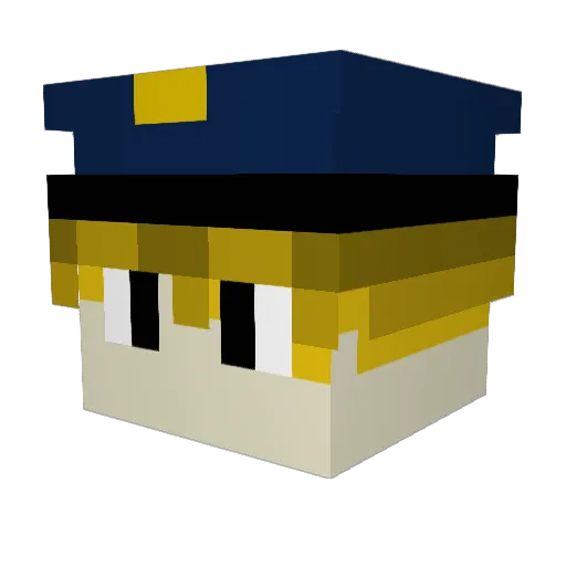 UmutAbiii Minecraft avatar head, 3D render