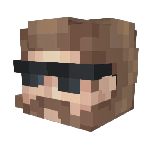 UmutBroks Minecraft avatar head, 3D render