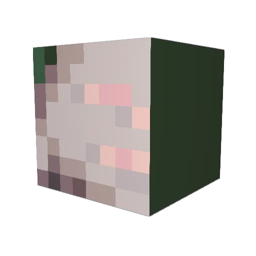 UmutDogru Minecraft avatar head, 3D render