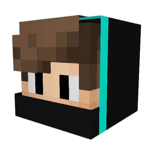 Umutcanos Minecraft avatar head, 3D render