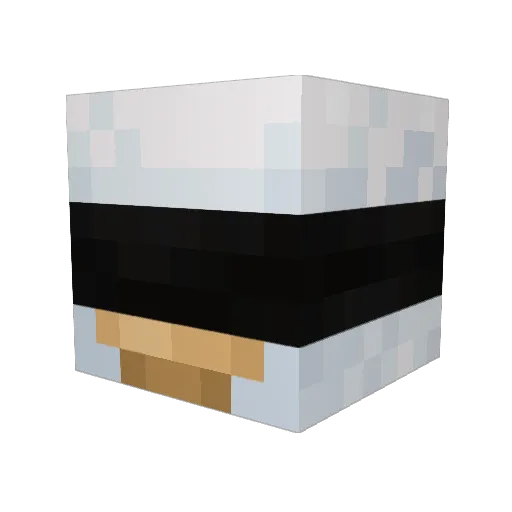 Un1kX Minecraft avatar head, 3D render