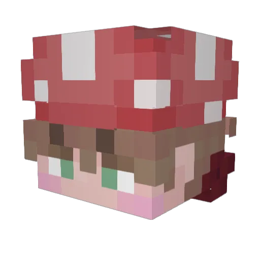 Un1tyBrawl Minecraft avatar head, 3D render