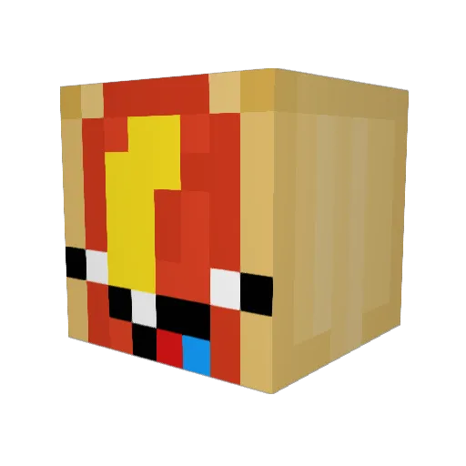 Un3Soray Minecraft avatar head, 3D render