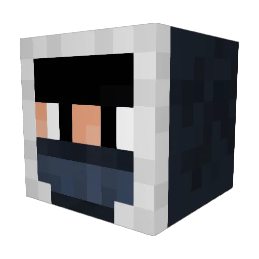 Un3x Minecraft avatar head, 3D render