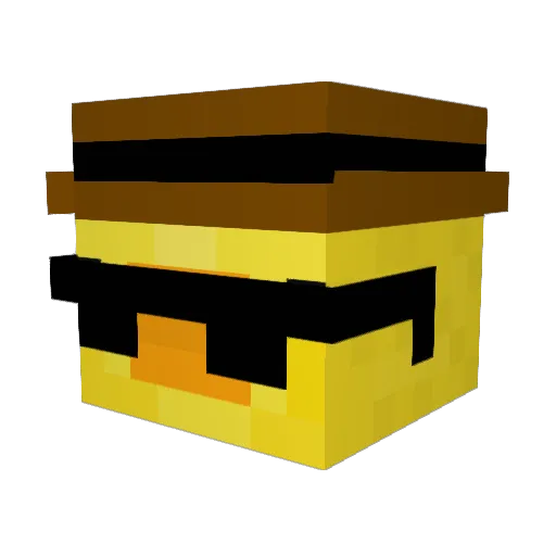 Un4G4m1 Minecraft avatar head, 3D render
